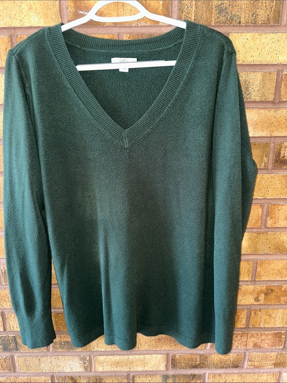 croft & barrow Forest Green V-Neck Sweater